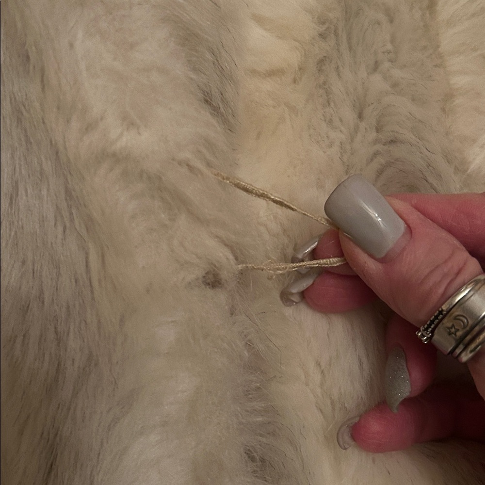 Intrigue Cream Faux Fur Pea Coat - Picture 15 of 15